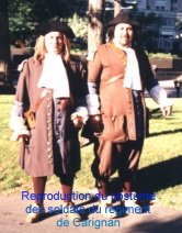 Reproduction du costume des soldats du r�giment de Carignan